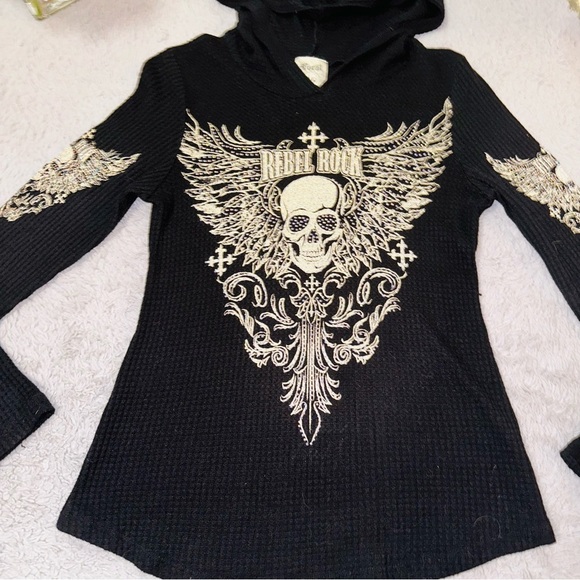 Vocal skull Embellishment waffle top - Picture 4 of 10